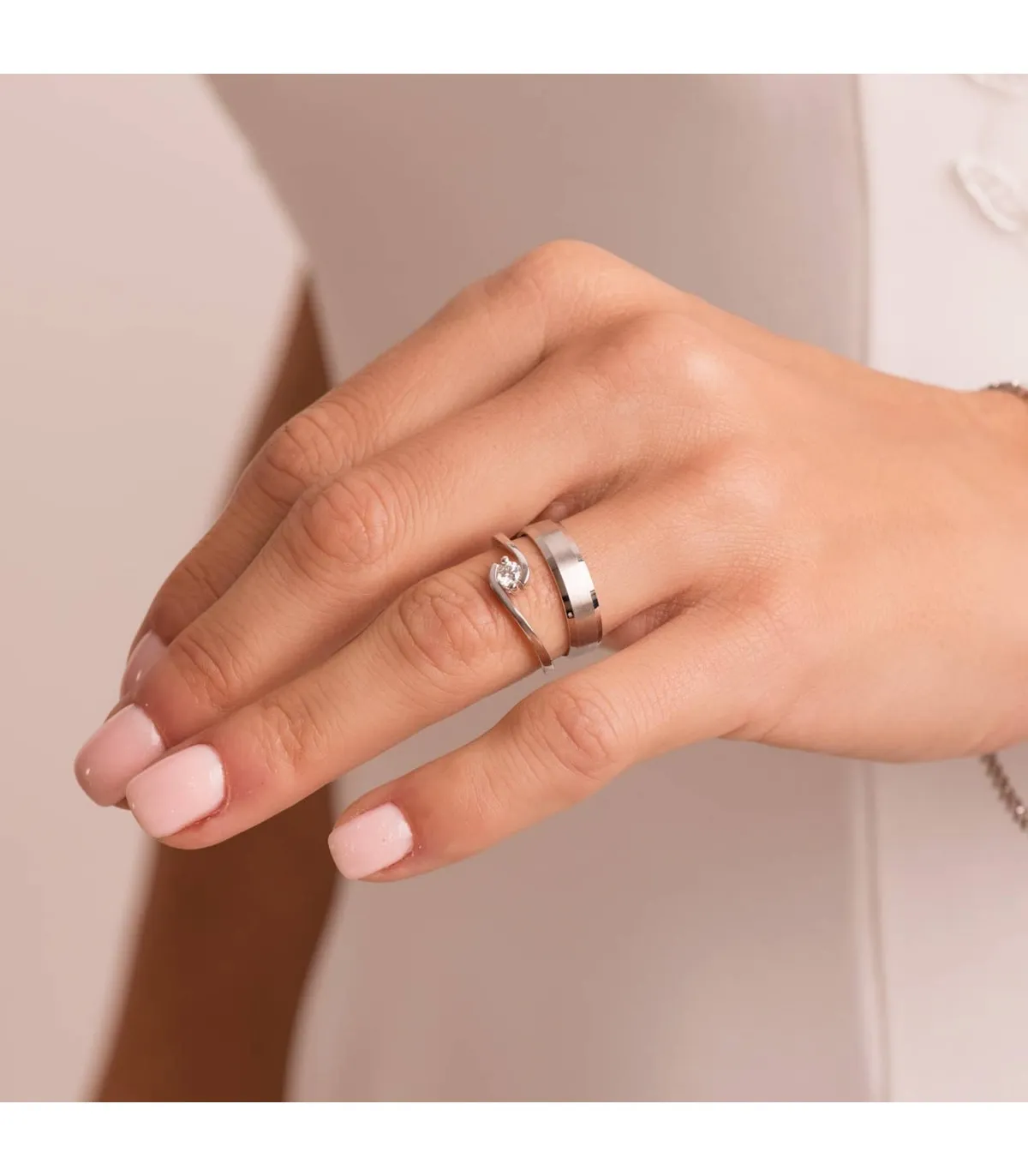 Solitaire Milanesse 0.200 Ct. 18 K