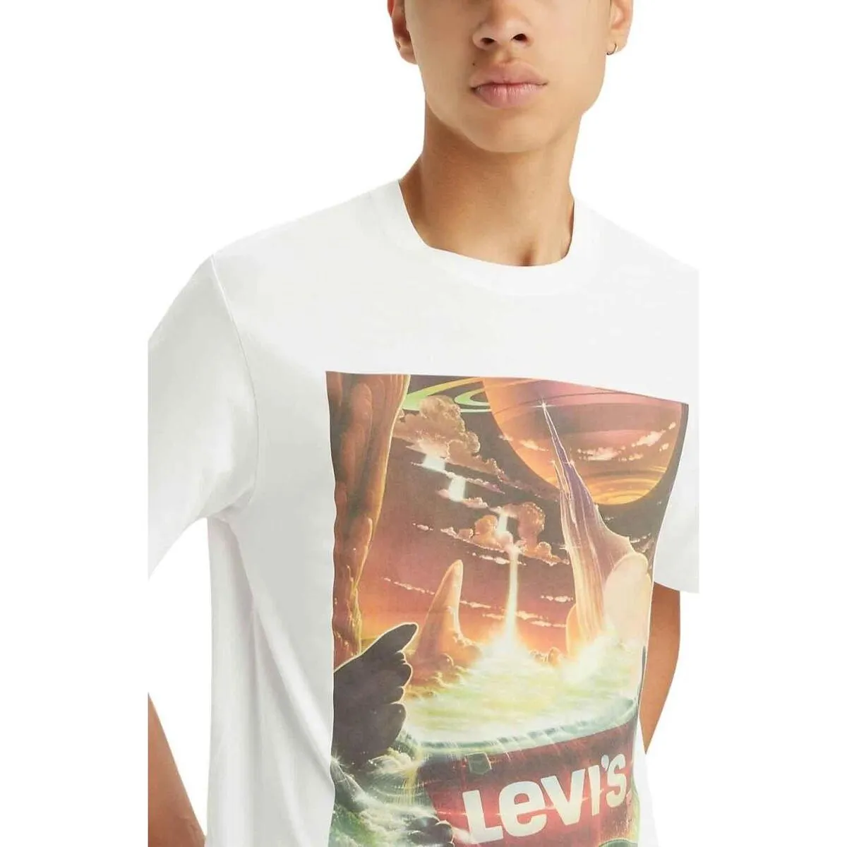 SS RELAXED FIT TEE LEVI WATERFALL