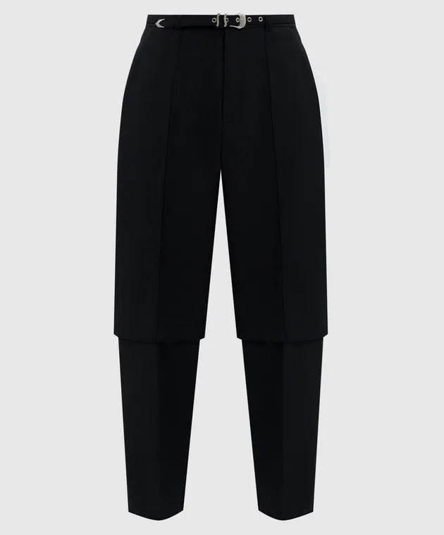 SSHEENA Puzzle black pants with wool