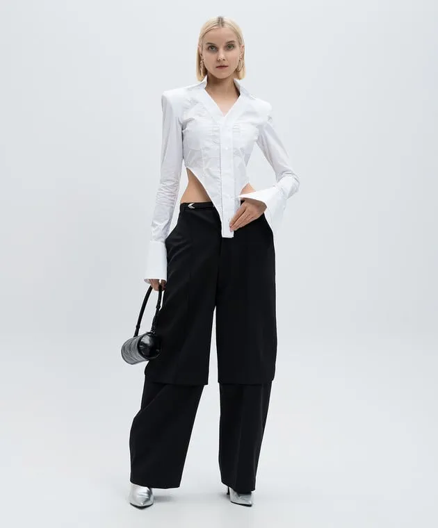 SSHEENA Puzzle black pants with wool