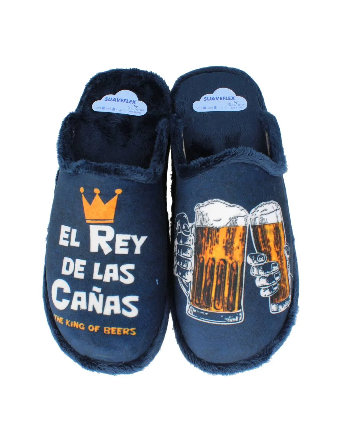 SUAVEFLEX  ZAPATILLAS CASA ABIERTA REY DE LAS CAñAS MARINO