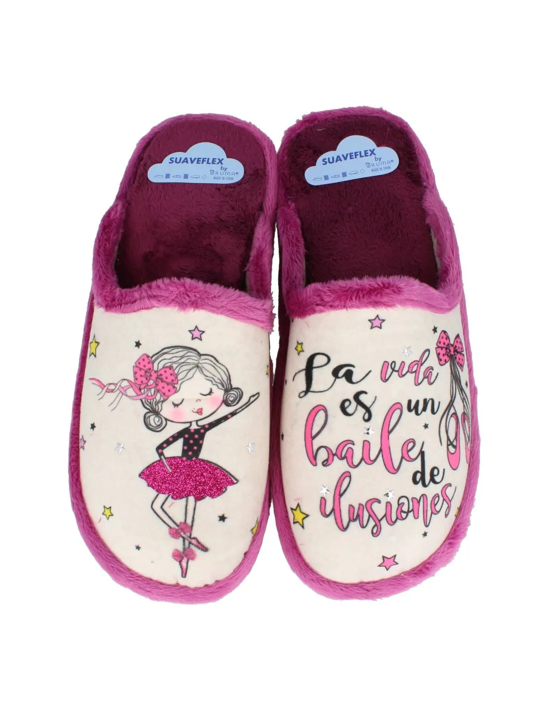SUAVEFLEX  ZAPATILLAS CASA BAILARINA BEIGE
