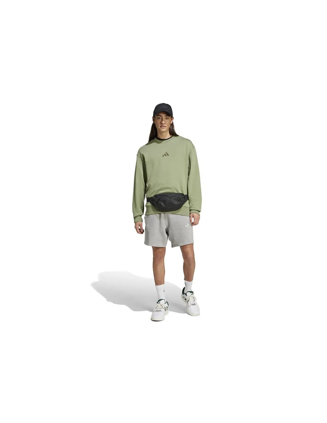 Sudadera adidas All Szn French Terry Crew Hombre Verde