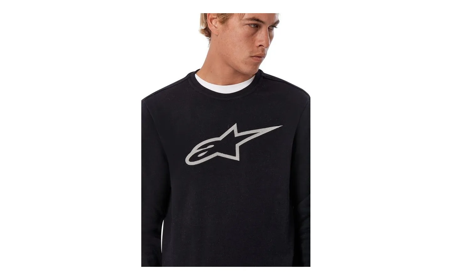 SUDADERA ALPINESTARS AGELESS CREW NEGRO |1212513221011|