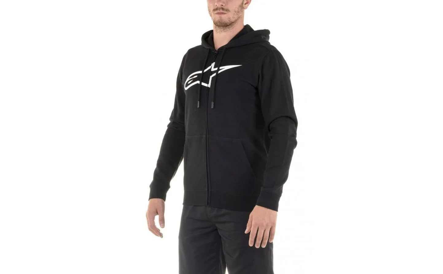 SUDADERA ALPINESTARS AGELESS II NEGRO BLANCO |1038530521020|