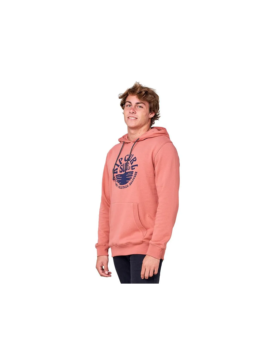 Sudadera con capucha Rip Curl Down The Line Pop Over M Light wine