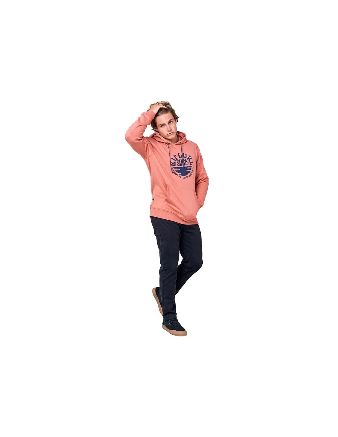 Sudadera con capucha Rip Curl Down The Line Pop Over M Light wine