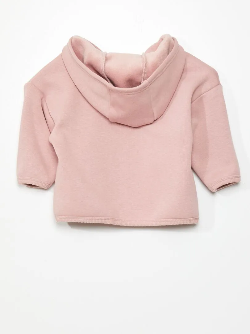 SUDADERA CON CAPUCHA 'CHIP Y CHOP'  PURPURA