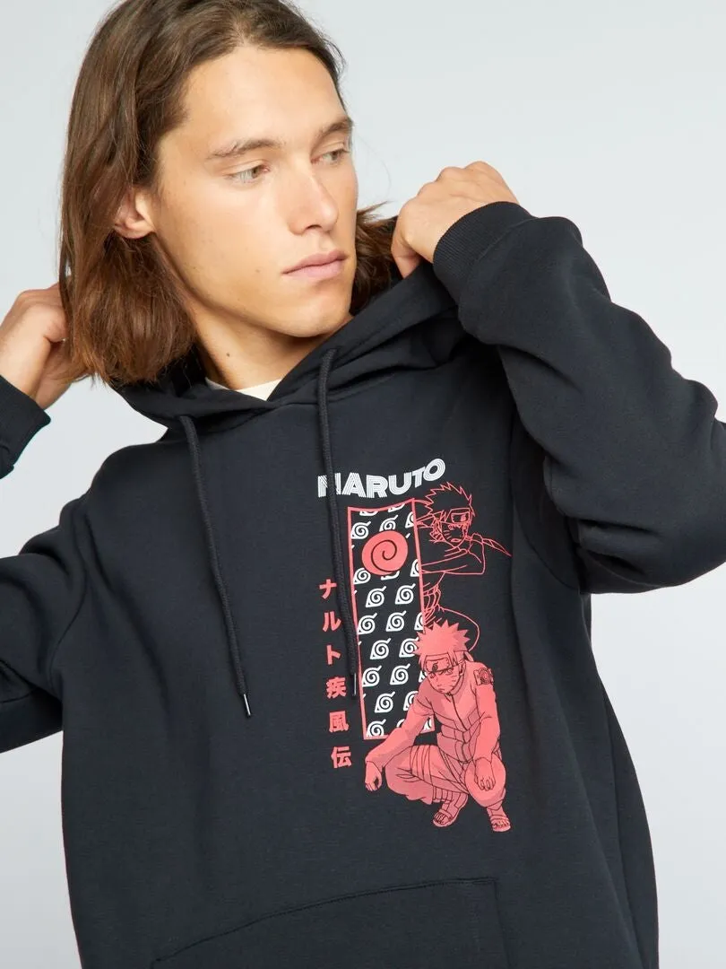 SUDADERA CON CAPUCHA 'NARUTO'  AZUL