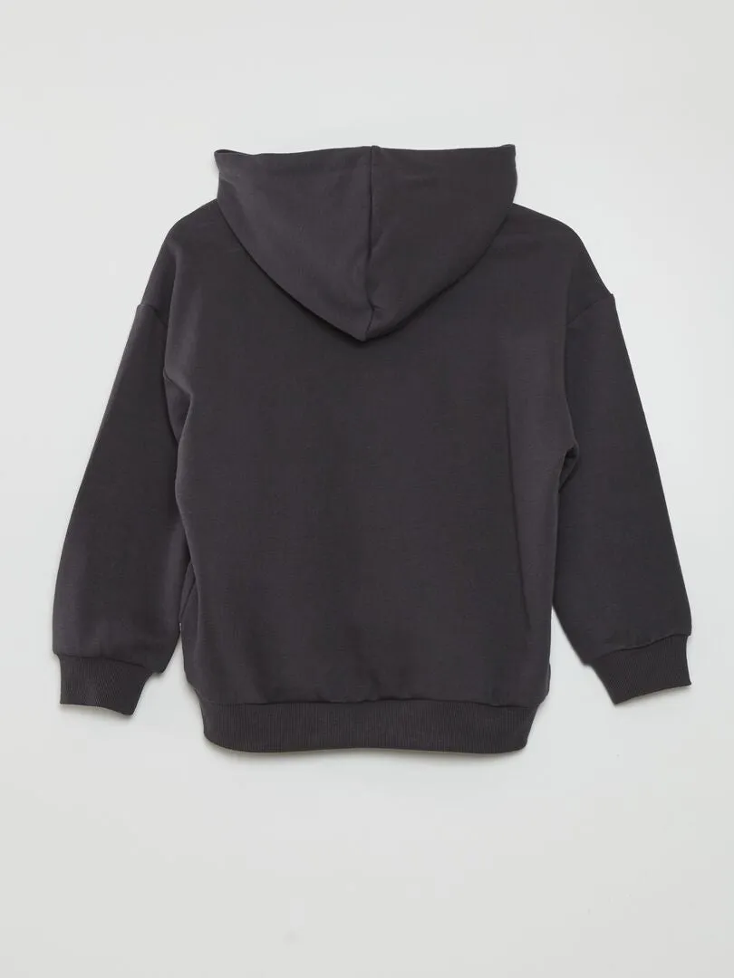 SUDADERA CON CAPUCHA 'SAKURA'  NEGRO