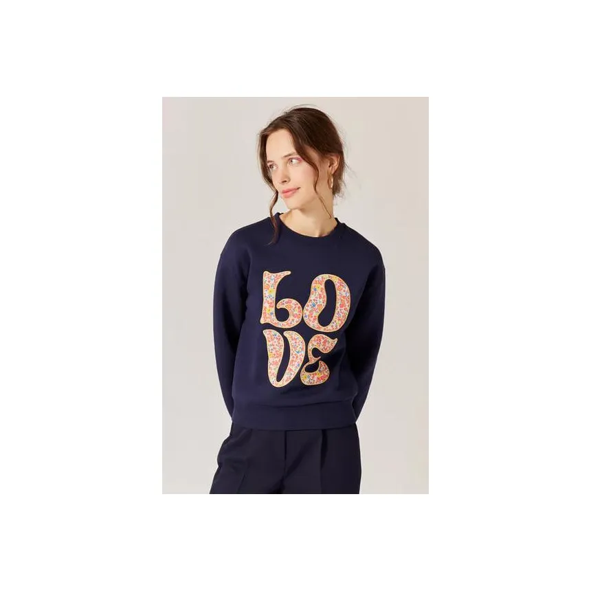 Sudadera Con Mensaje Naf Naf En Azul Marino