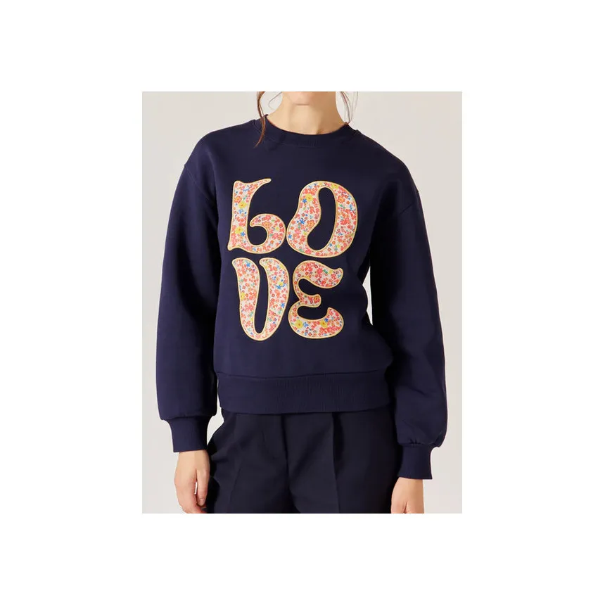 Sudadera Con Mensaje Naf Naf En Azul Marino
