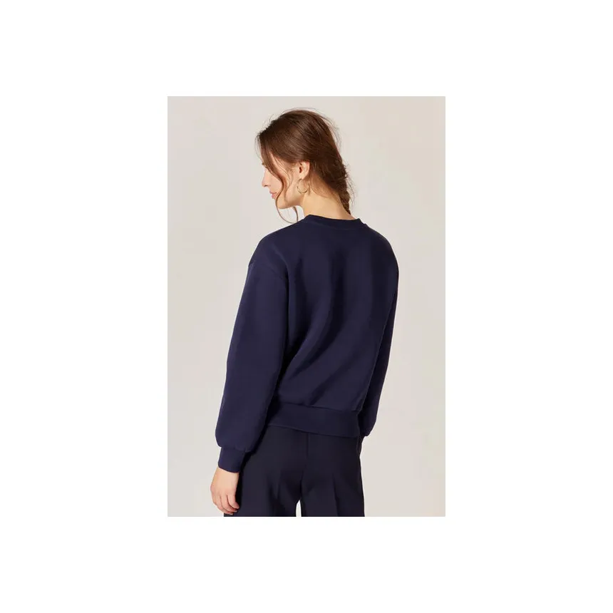 Sudadera Con Mensaje Naf Naf En Azul Marino