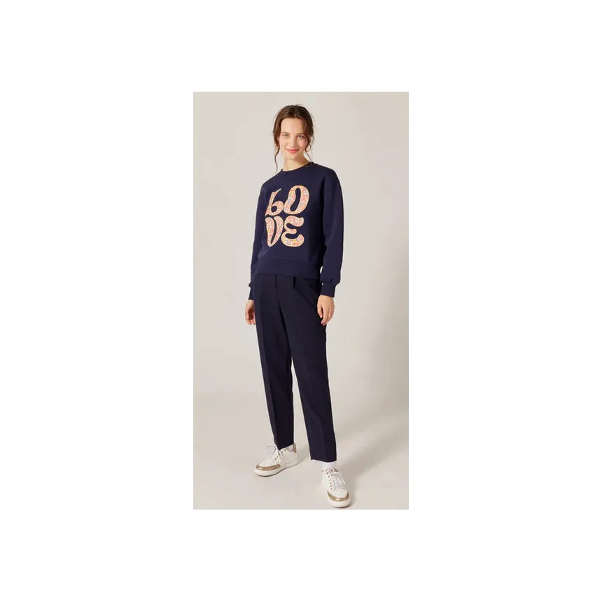 Sudadera Con Mensaje Naf Naf En Azul Marino