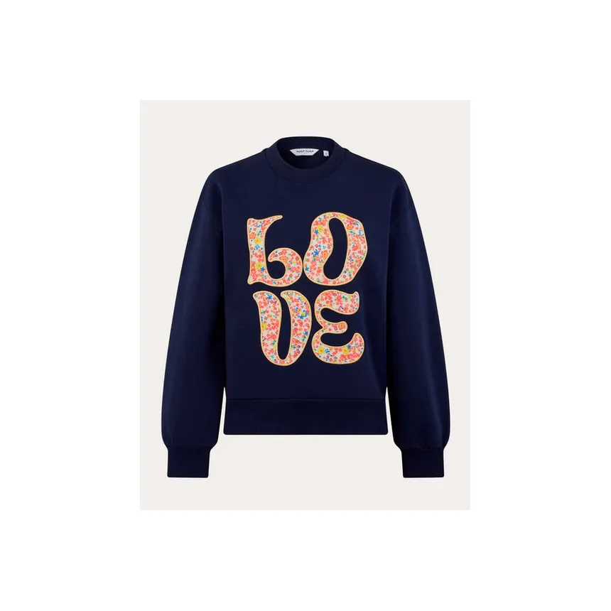 Sudadera Con Mensaje Naf Naf En Azul Marino