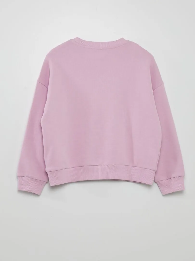 SUDADERA DE CHáNDAL CON CUELLO REDONDO  GRAFIK EDITION  PURPURA