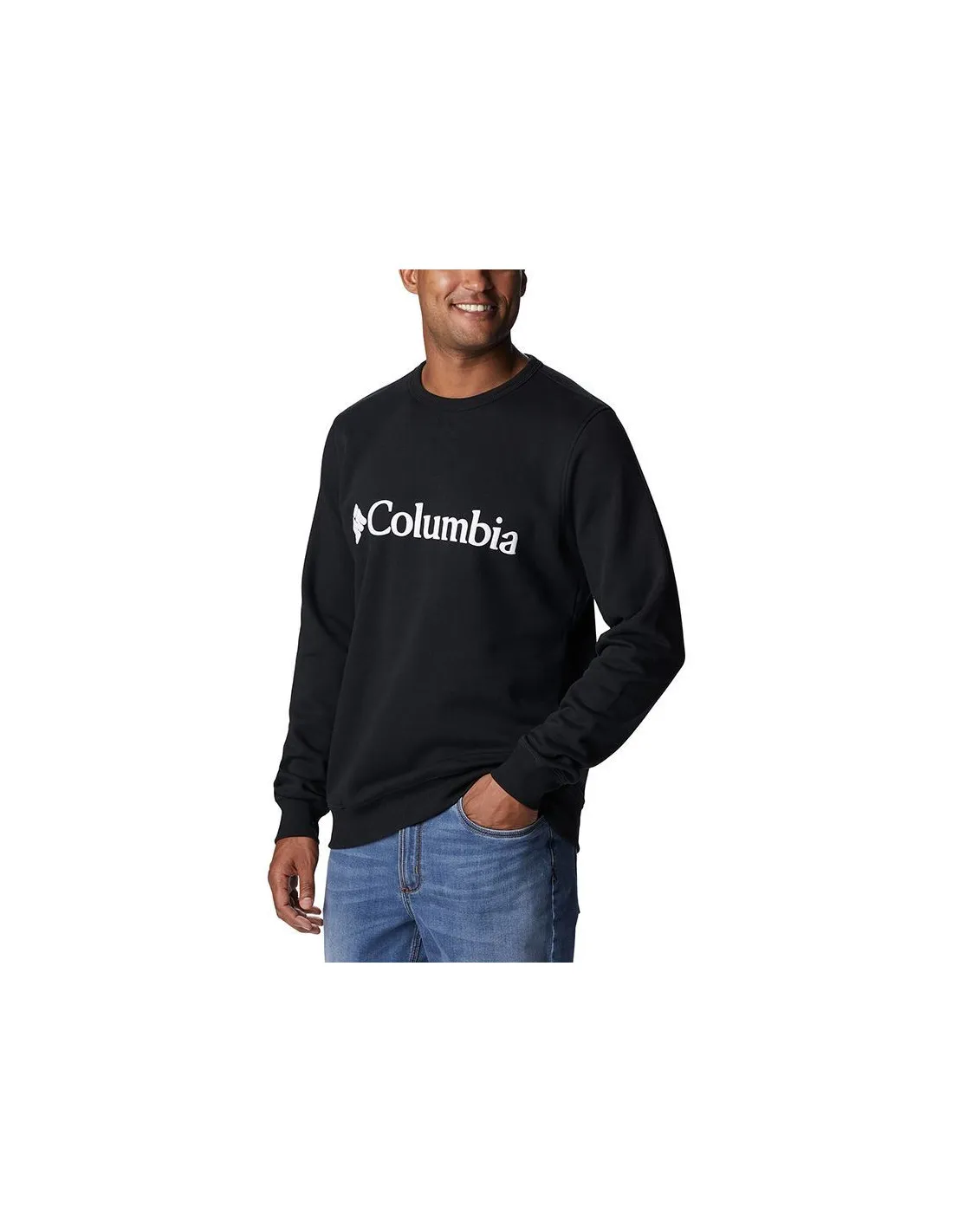 Sudadera de Montaña Columbia™ Logo Fleece Crew Negro Hombre