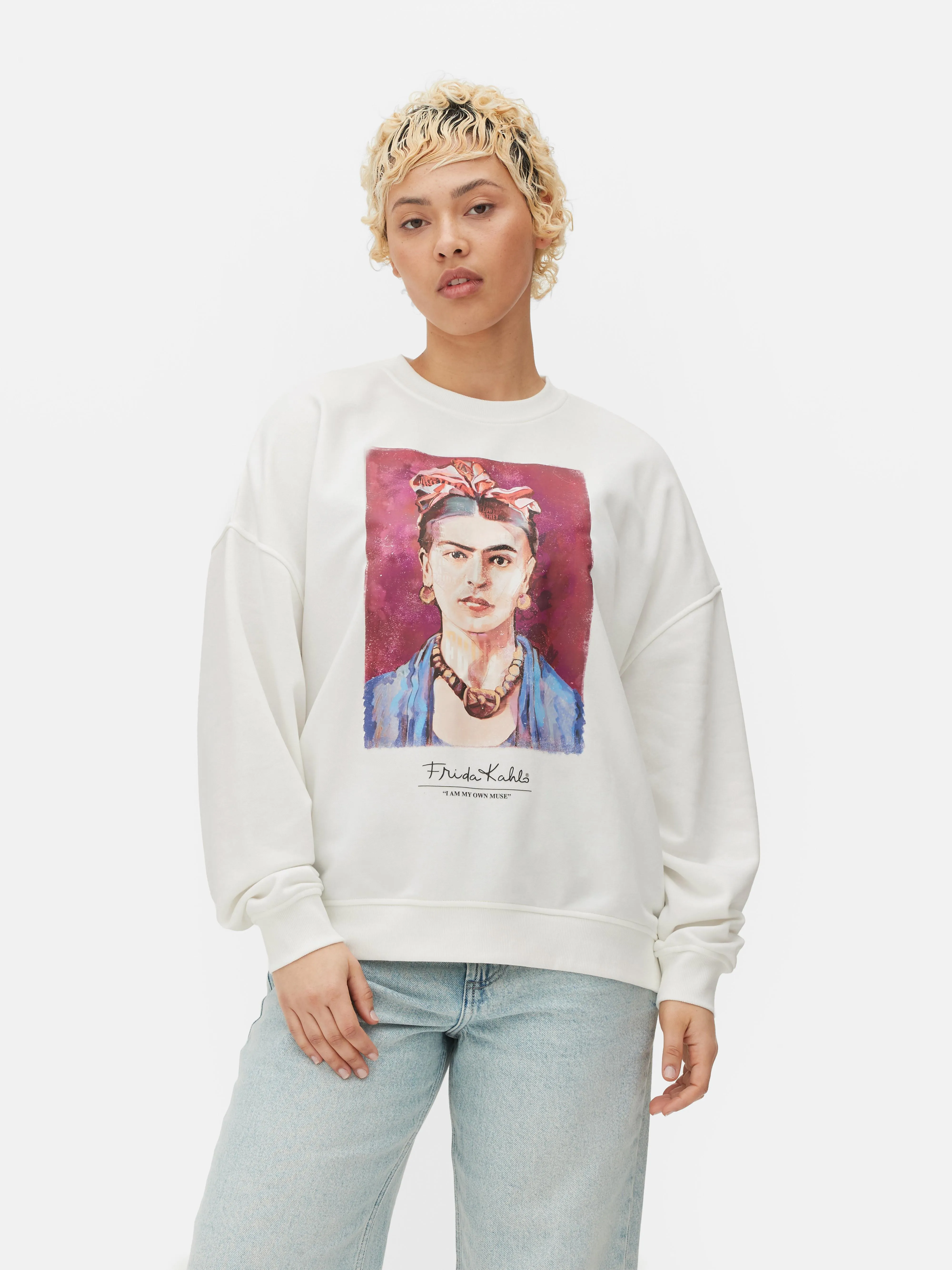 Sudadera extragrande con gráfico de Frida Kahlo