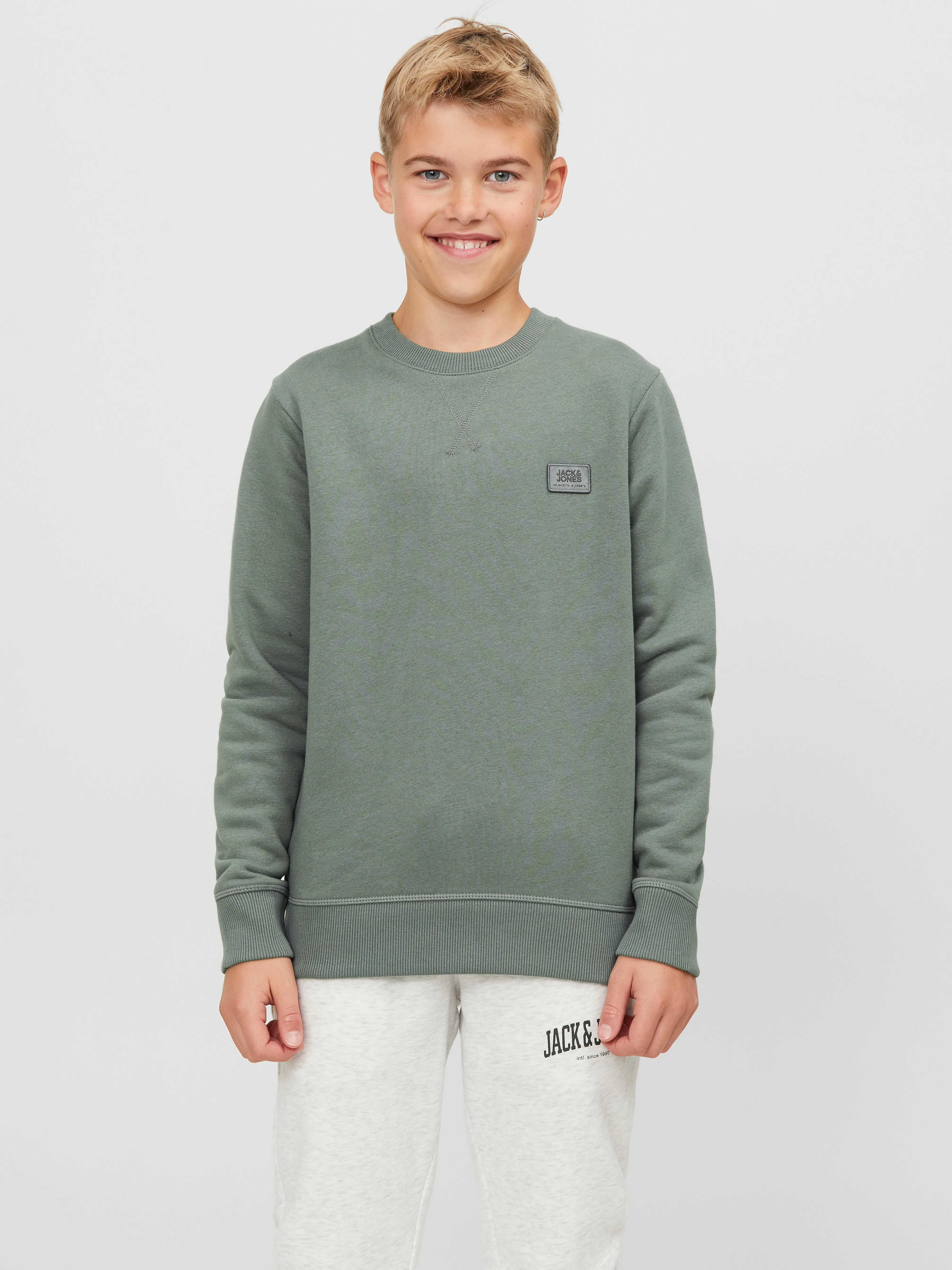 Sudadera Logotipo Junior | Verde intermedio | Jack & Jones®