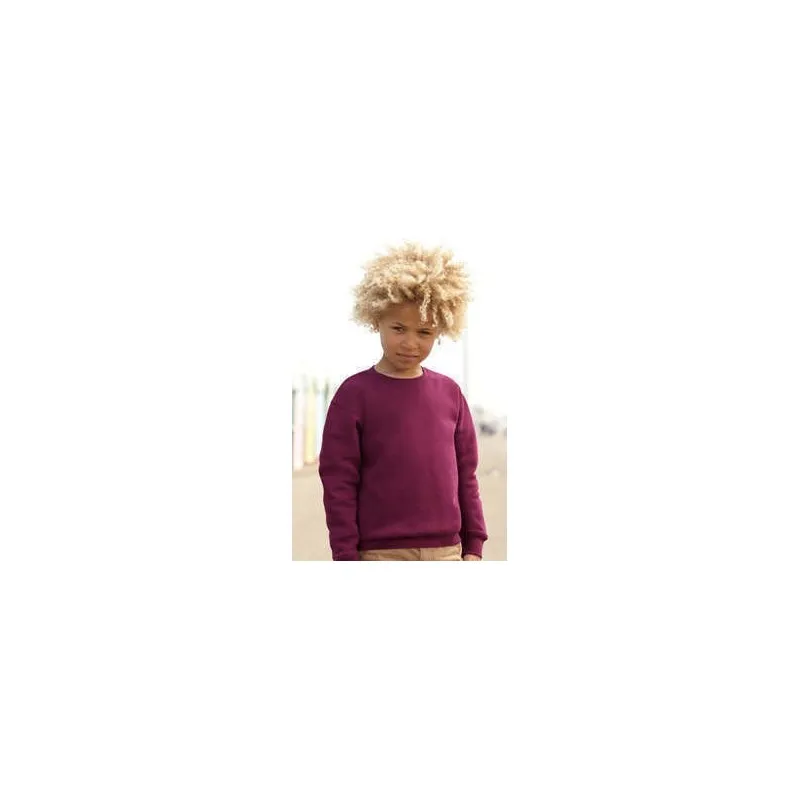 SUDADERA NIñO  NIñA CUELLO REDONDO PREMIUM DE FRUIT OF THE LOOM