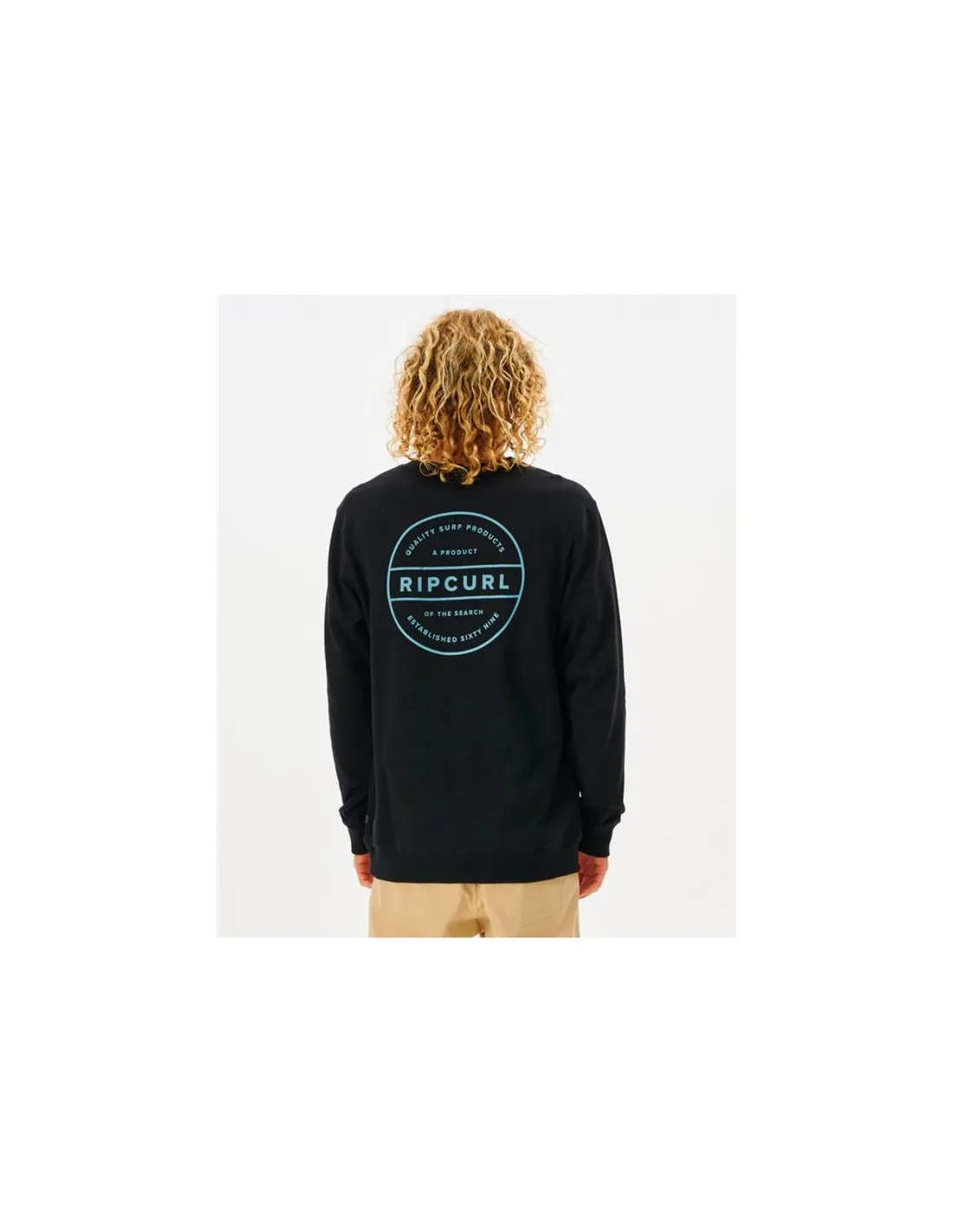 Sudadera Rip Curl Re Entry Crew Hombre BK