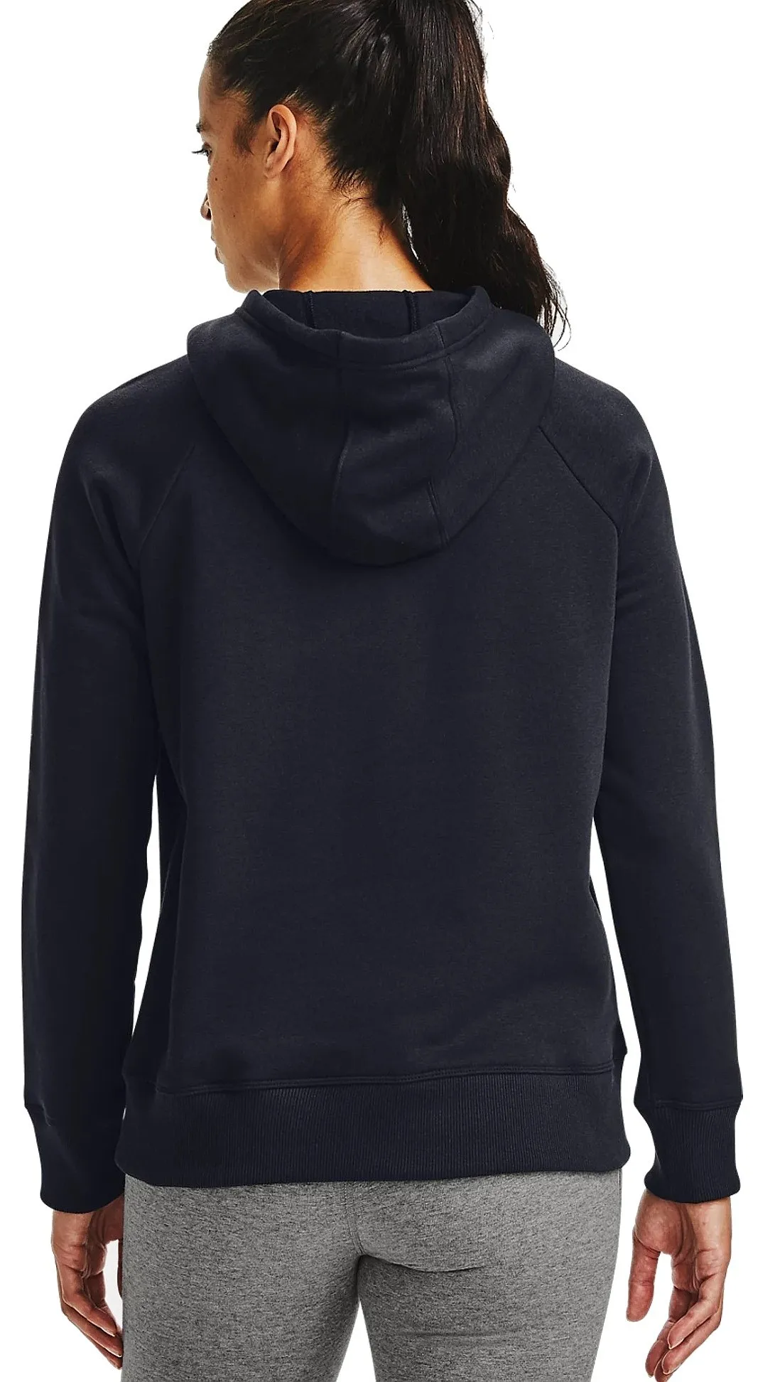 SUDADERA UNDER ARMOUR RIVAL FLEECE HB  001/BLACK/WHITE  WOMEN´S