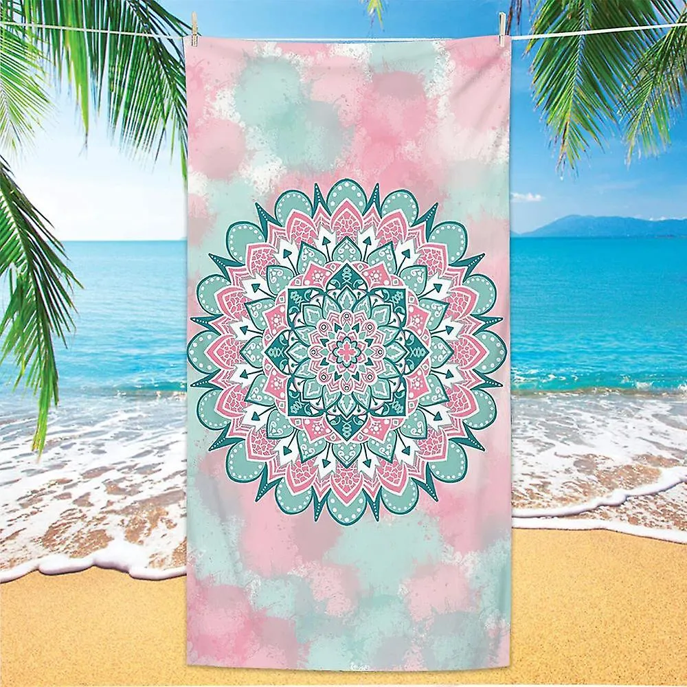 Summer Boho Beach Towel Women Men Microfiber Quick Dry Bath Towels One Side Printed Beach Cover Sand Free Portable Travel Towel