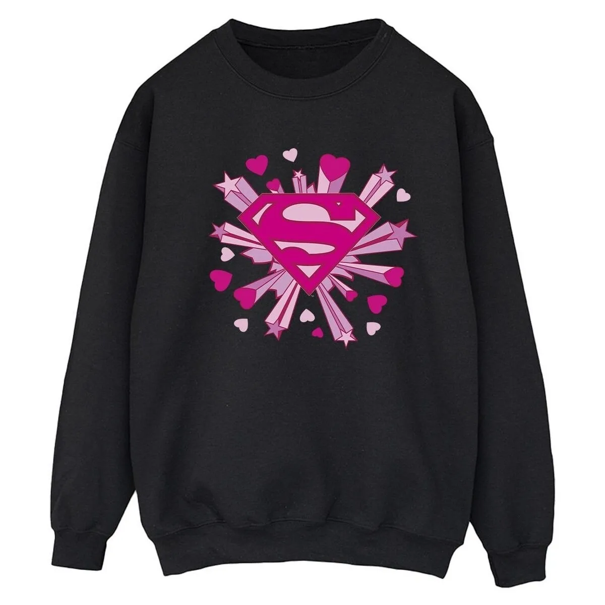 Superman Pink Hearts And Stars Logo