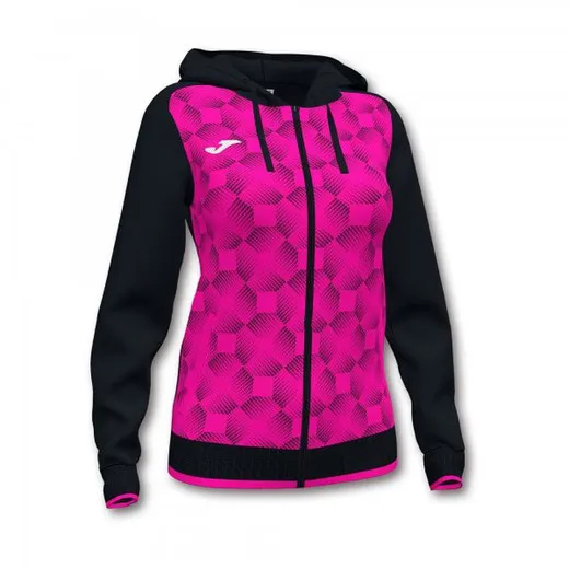 SUPERNOVA III ZIPUP HOODIE BLACK FLUOR PINK