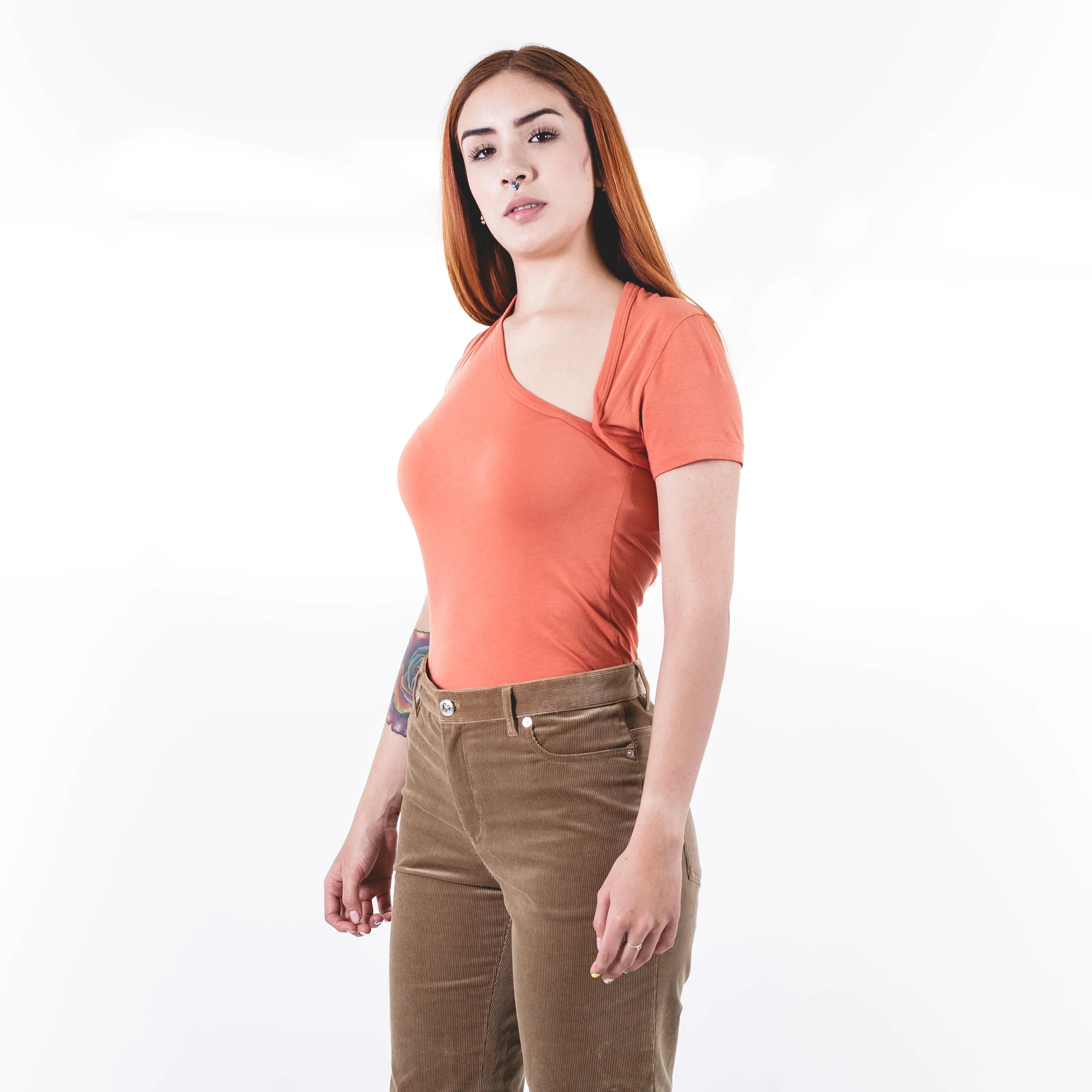 Supima Asym Tee Cardinal