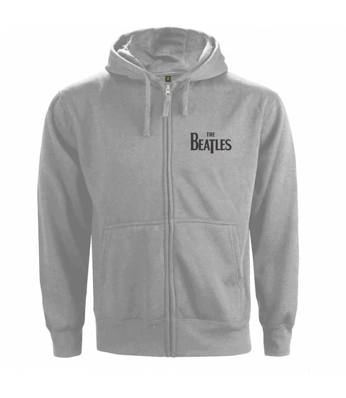 THE BEATLES Drop T Logo (Back Print) Sudadera con Capucha y Cremallera Licencia Oficial RockOff BEATHOOD11MG