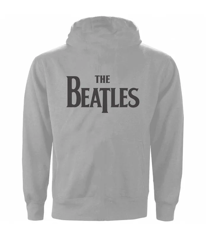 THE BEATLES Drop T Logo (Back Print) Sudadera con Capucha y Cremallera Licencia Oficial RockOff BEATHOOD11MG