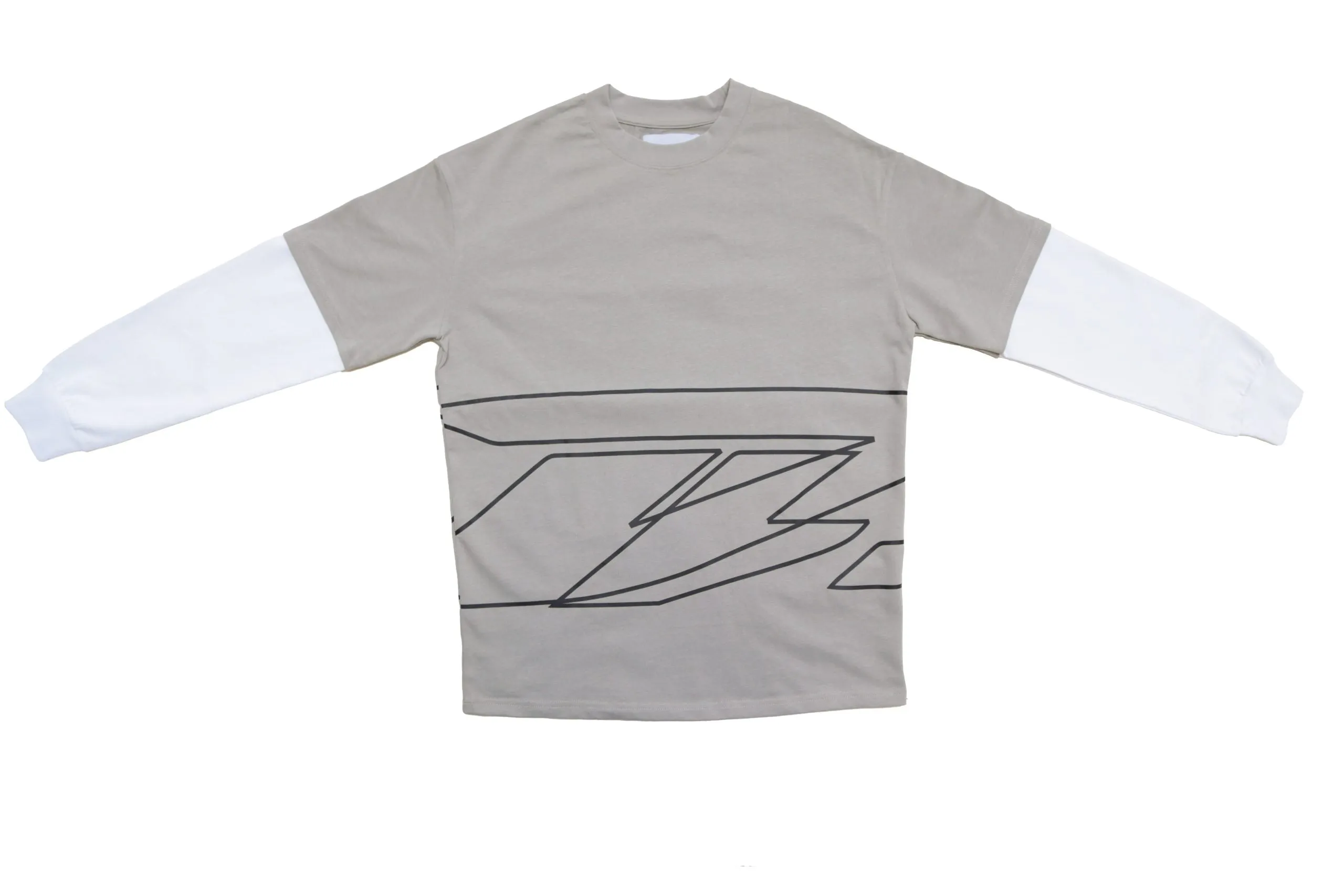 Tiempos Two Layer Tee Pure Grey