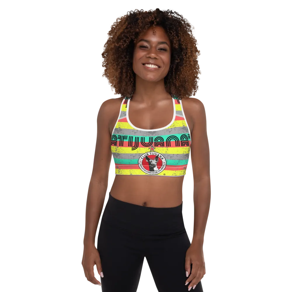 TIJUANA WALL RETRO   PADDED SPORTS BRA
