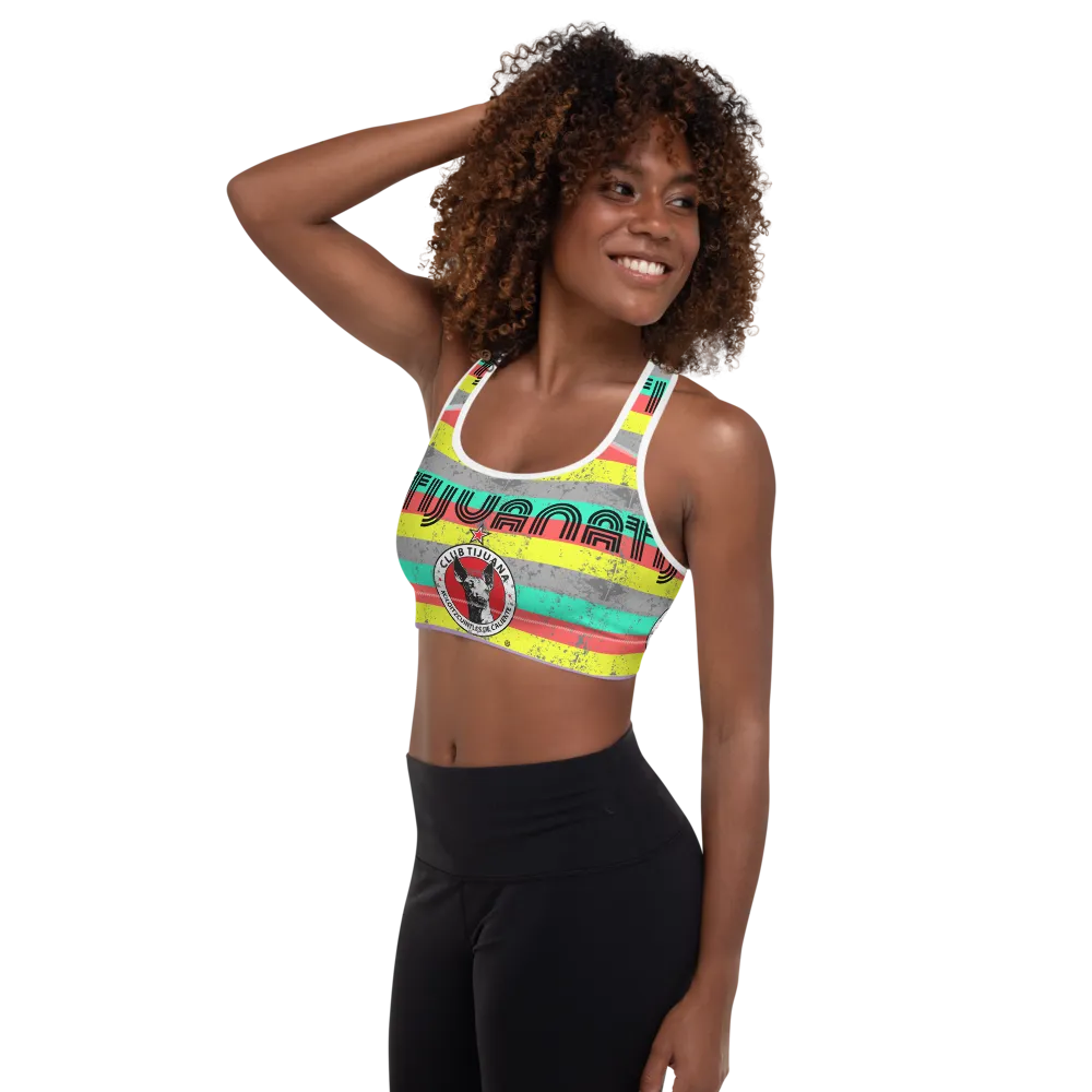 TIJUANA WALL RETRO   PADDED SPORTS BRA