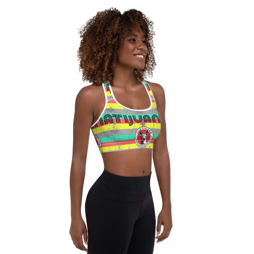 TIJUANA WALL RETRO   PADDED SPORTS BRA