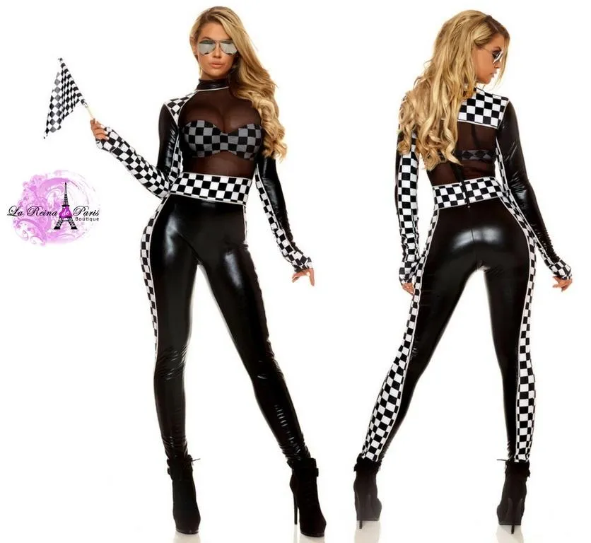 Traje formula 1 femenino mono ajustado
