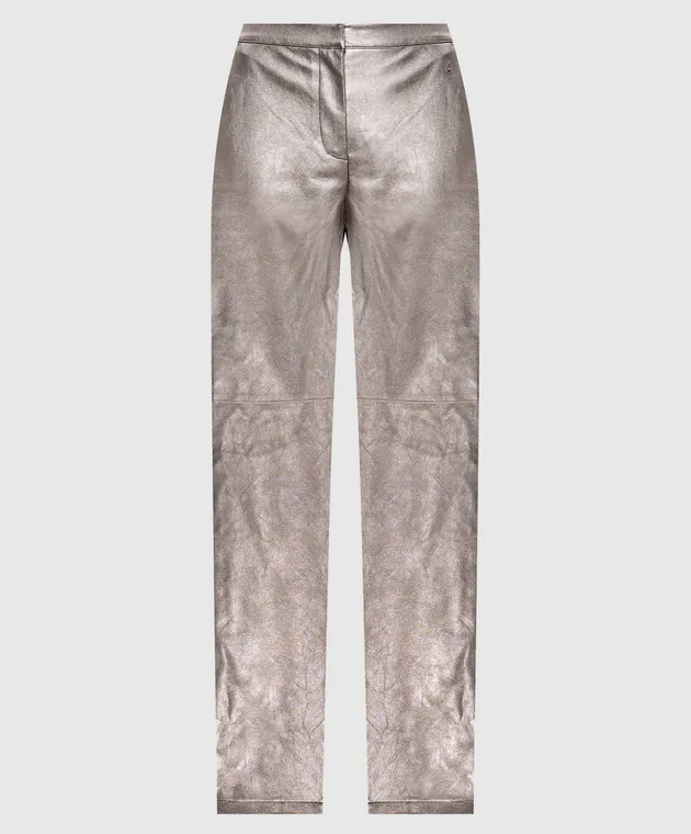 Twinset Actitude Beige pants with metallic logo