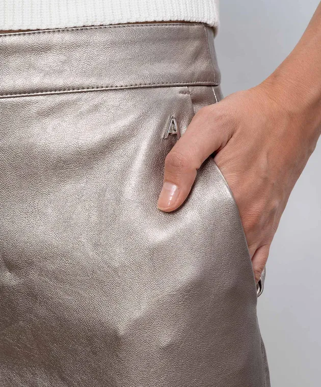 Twinset Actitude Beige pants with metallic logo