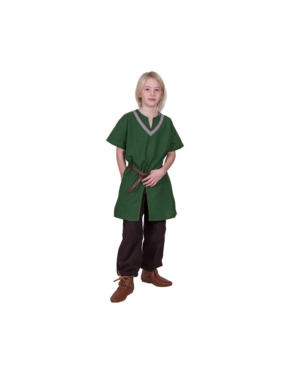 Túnica medieval Ailrik niño, color verde