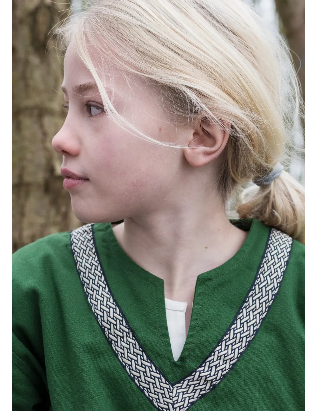 Túnica medieval Ailrik niño, color verde