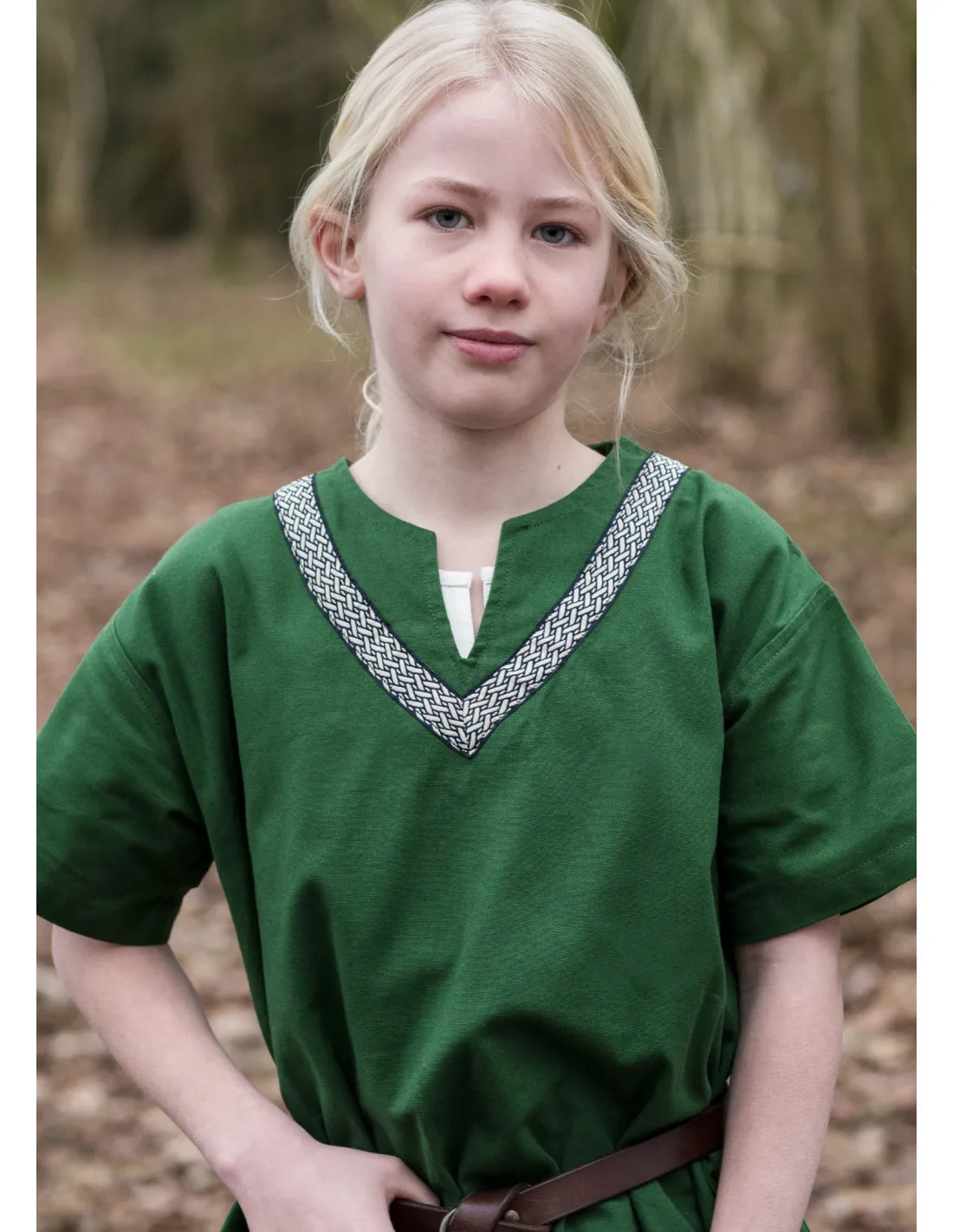 Túnica medieval Ailrik niño, color verde