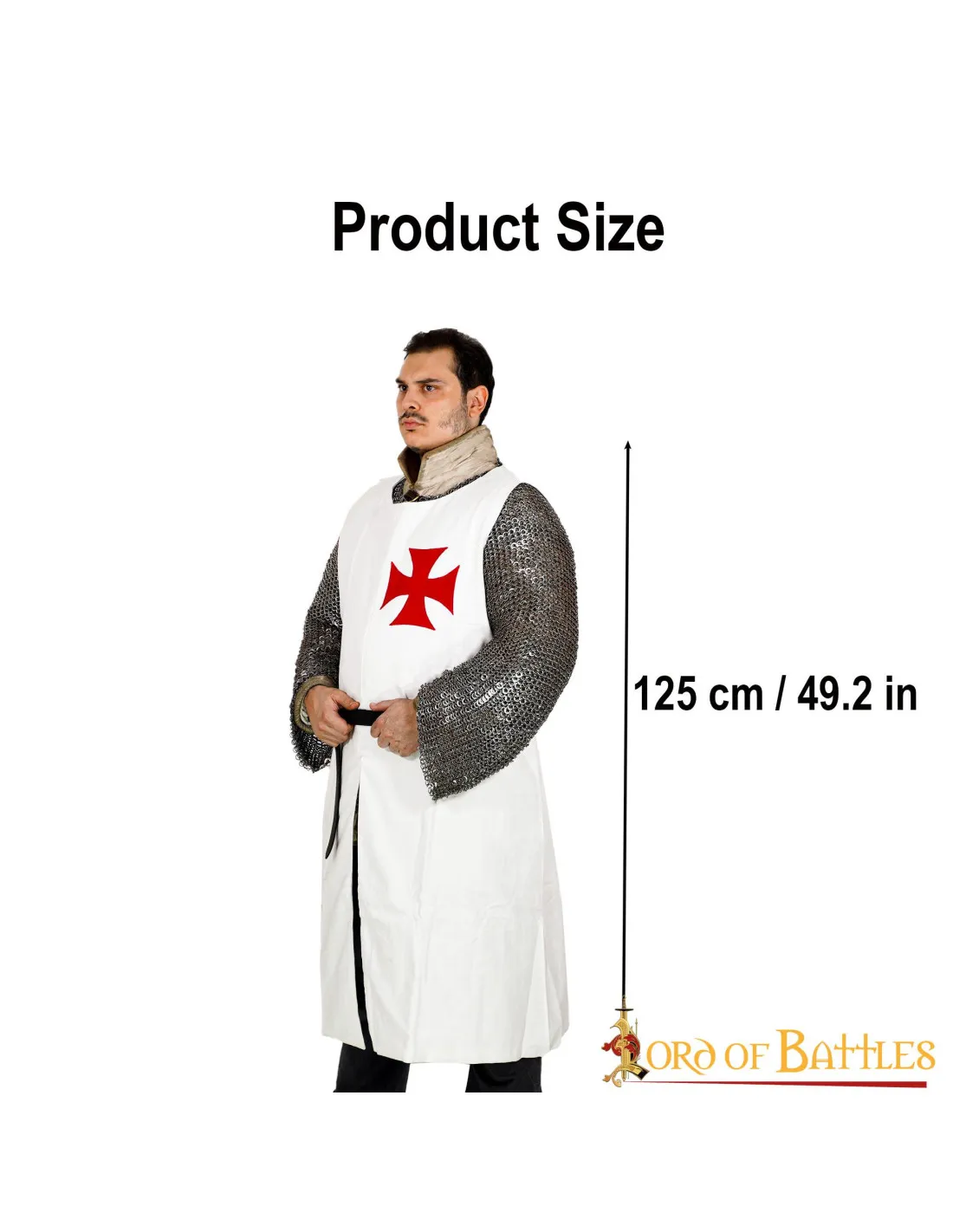 Túnica medieval de los caballeros templarios