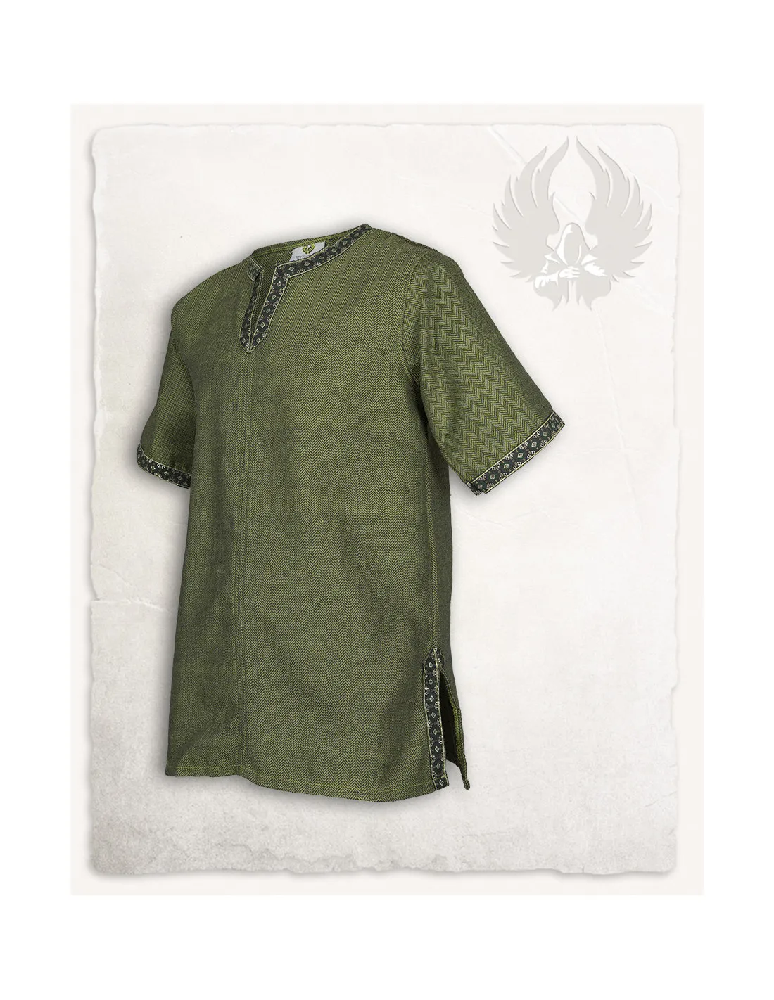 TúNICA MEDIEVAL NOBLE SIGBERT  VERDE OLIVA