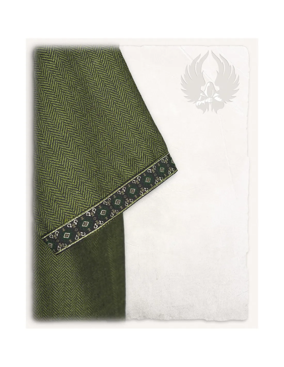 TúNICA MEDIEVAL NOBLE SIGBERT  VERDE OLIVA