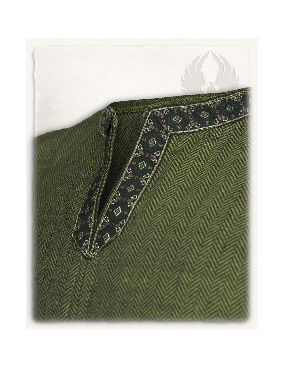 TúNICA MEDIEVAL NOBLE SIGBERT  VERDE OLIVA