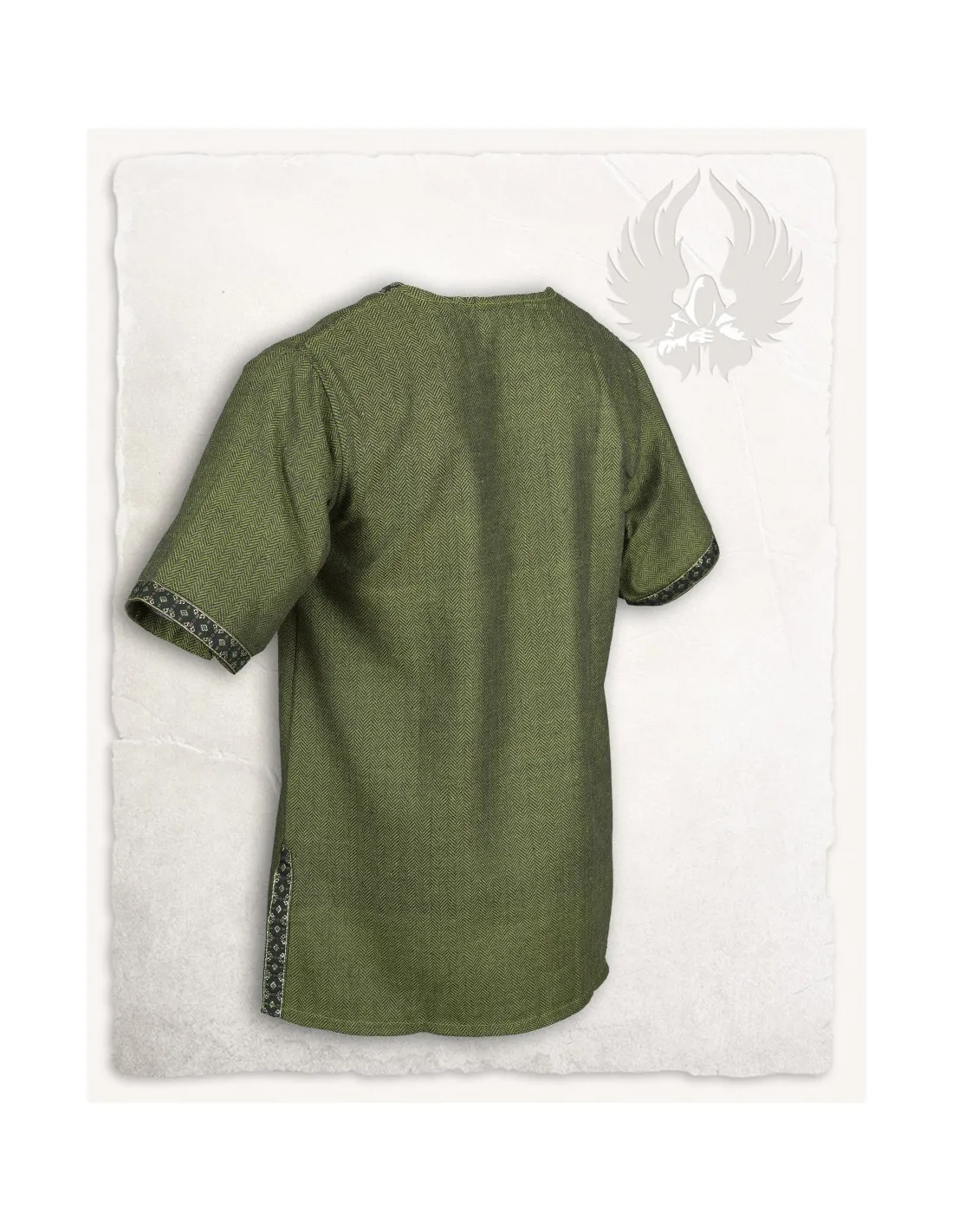 TúNICA MEDIEVAL NOBLE SIGBERT  VERDE OLIVA