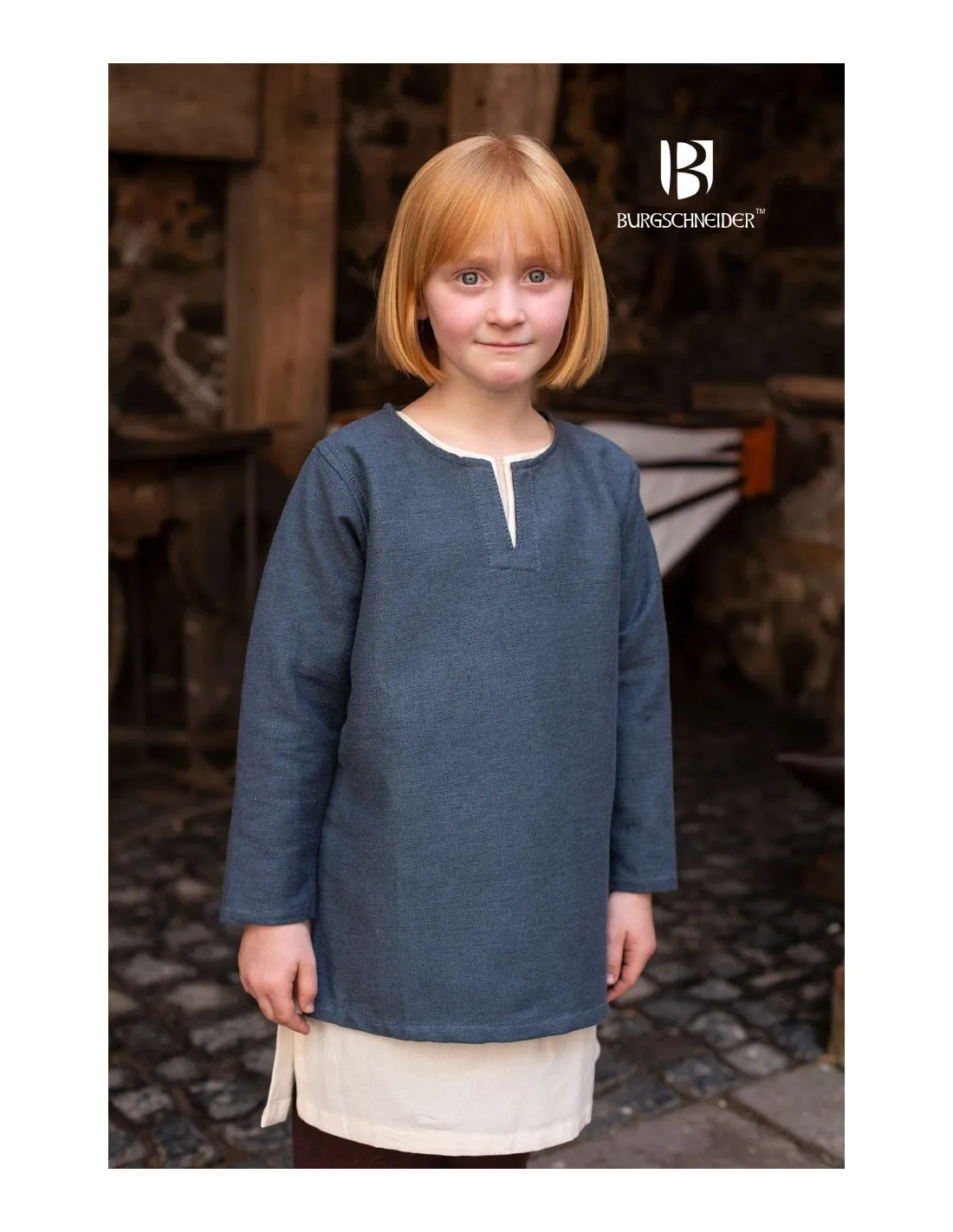 Túnica medieval para niños, Eriksson gris