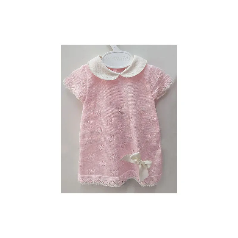 Vestido bebé hilo lazo con rebeca