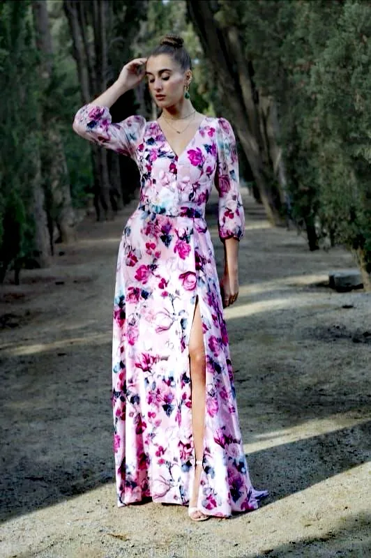 Vestido largo estilo boho chic